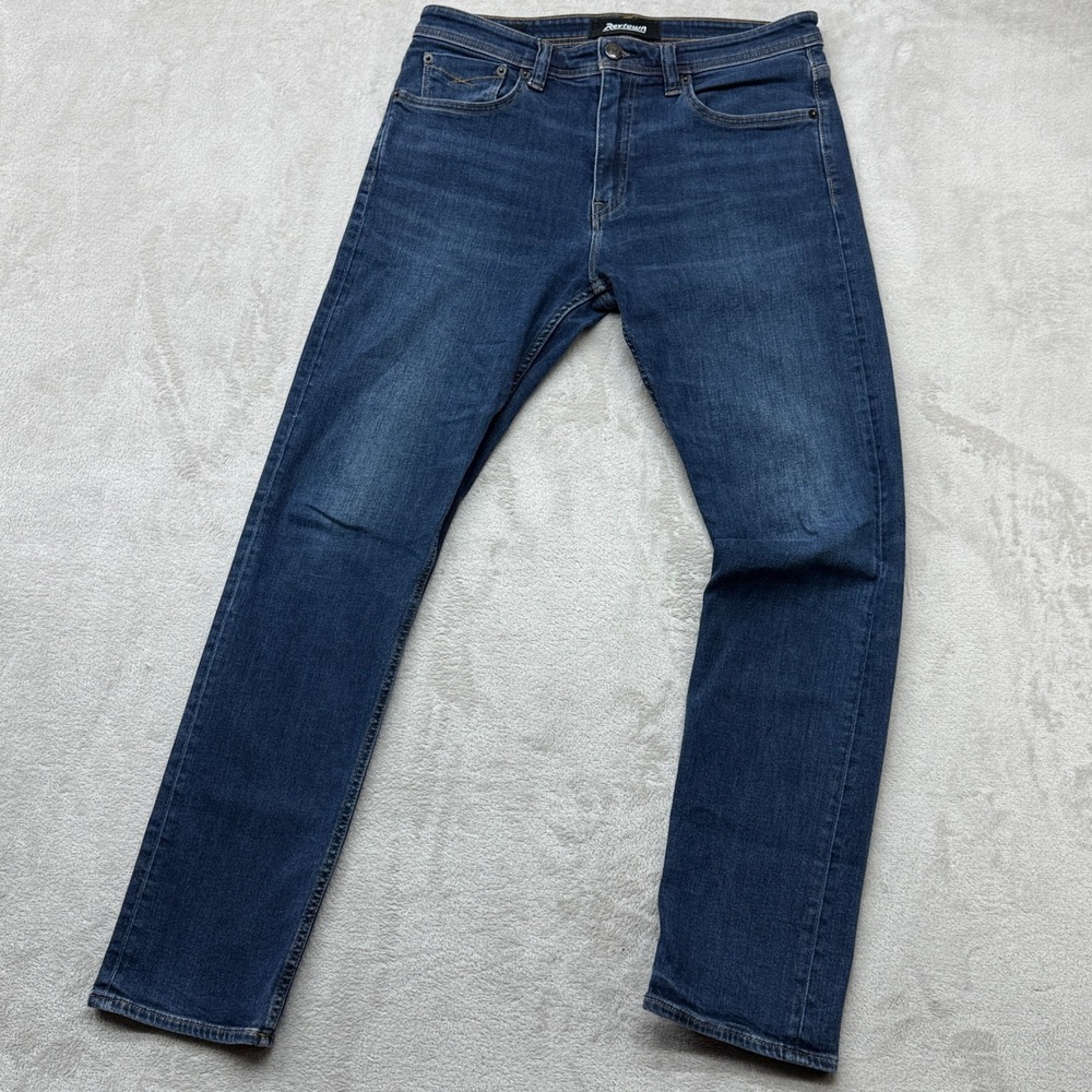 Revtown Tapered Jeans Mens 32x30 Blue Decade Denim Stretch Dark Wash Preppy